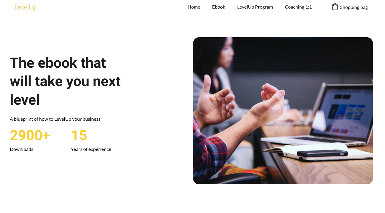 Site levelup - page acceuil bestsellers
