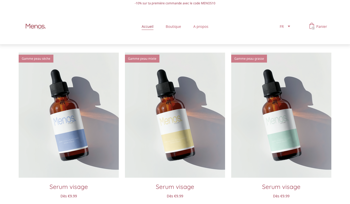 Site menos - page acceuil bestsellers