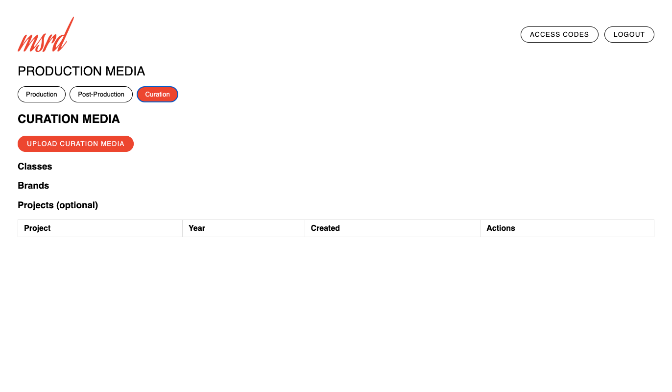 Site MSRD - page admin upload