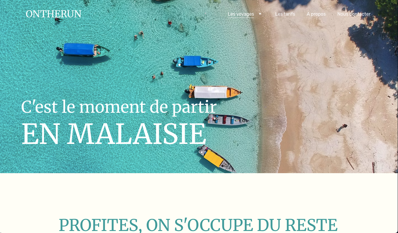 Site ONTHERUN - page d'accueil
